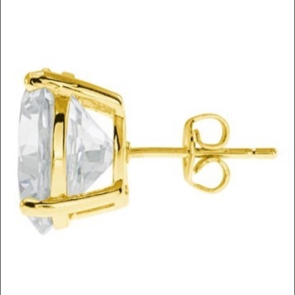 CZ By Kenneth Jay Lane Round Cut CZ Stud Earrings - Picture 3 of 12